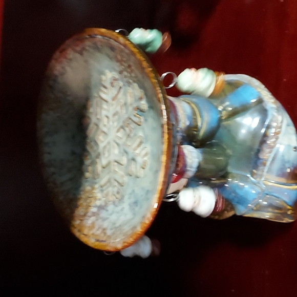 Ceramic Snowman w/Candy Dish 7 1/4 inches H x 7 3/4 inches W. Multicolors - Picture 4 of 12